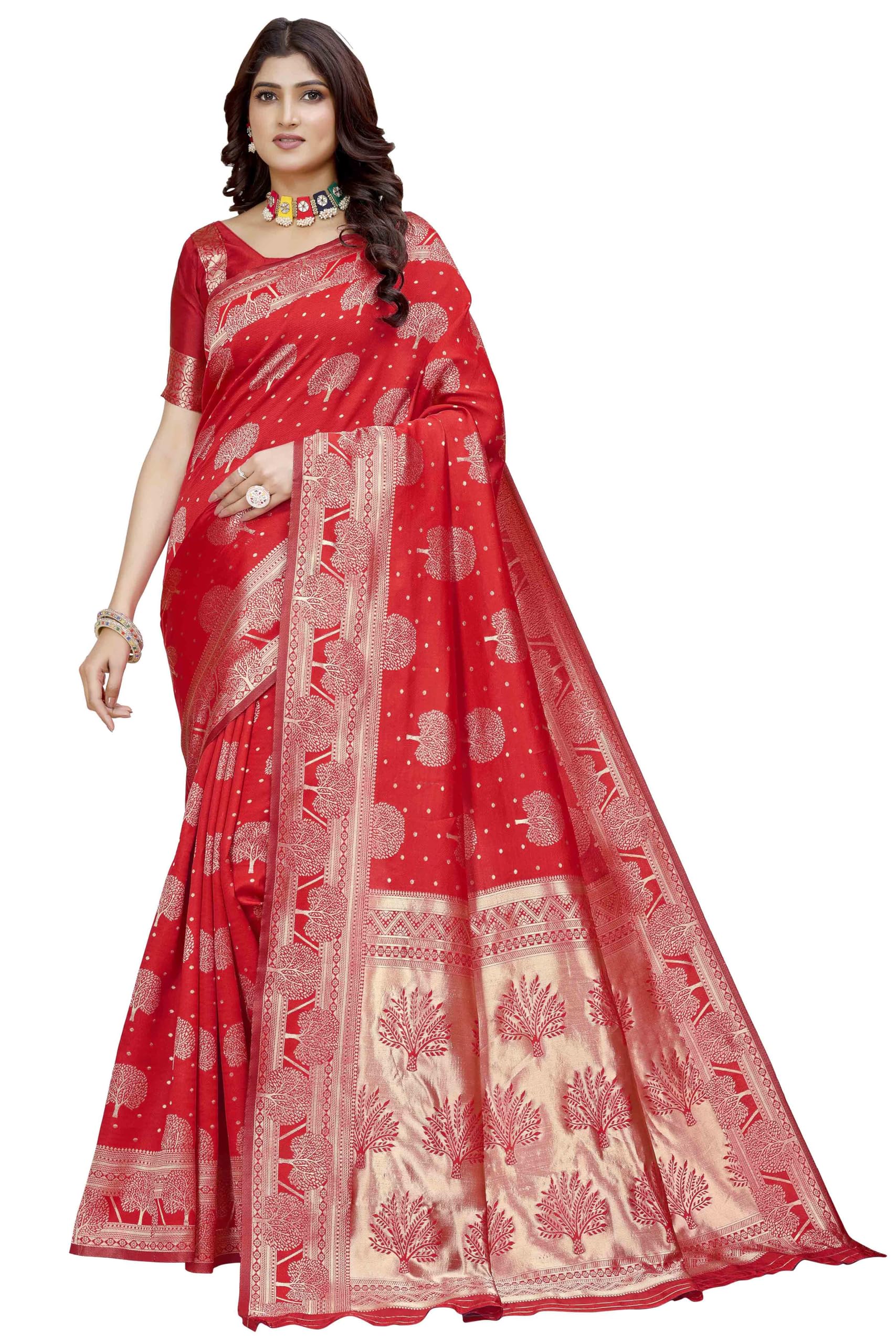 Shasmi Womens Banarasi Saree Pure Kanjivaram Silk Saree Soft new ladies 2025 Design Wear Pattu Sarees Latest Party Sari collect