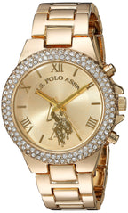 Accutime U.S. Polo Assn. Women's usc40032 Analog Display Analog Quartz Gold Watch
