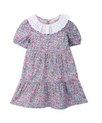 DITSY PRINT COLLAR DRESS MULTI