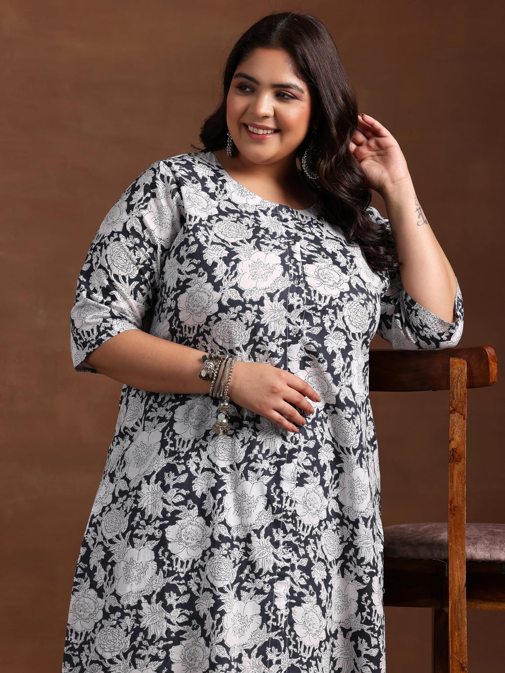 Extra Love By Libas Women'S Cotton Co-Ords (15637_Grey_3Xl)