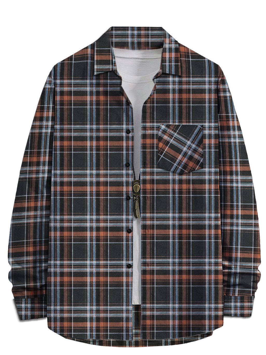Noble Monk MenS Regular Long Sleeve Cotton Check Shirt | Casual Shirt With Spread Collar