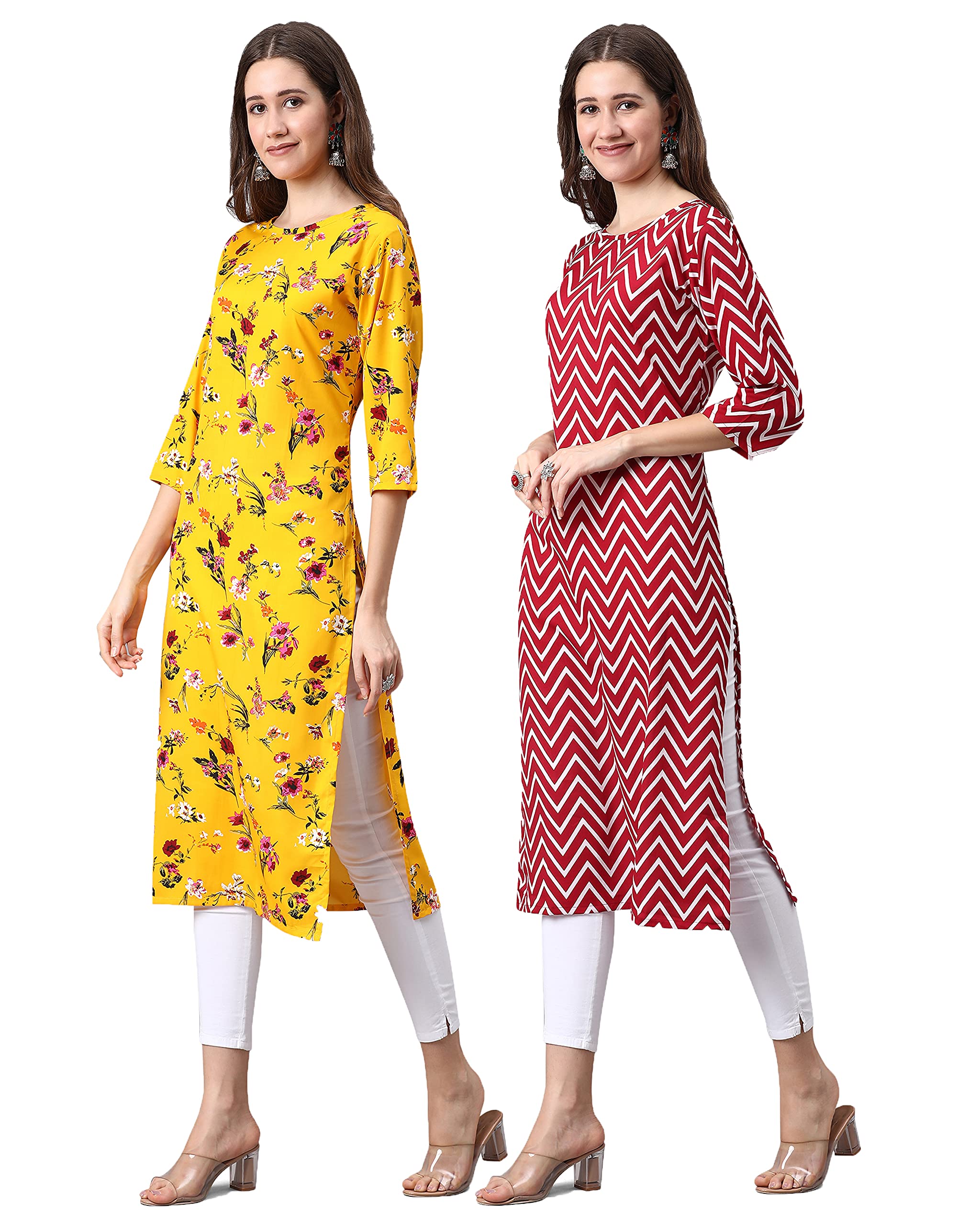 Lookmark Crepe Women Straight Kurti