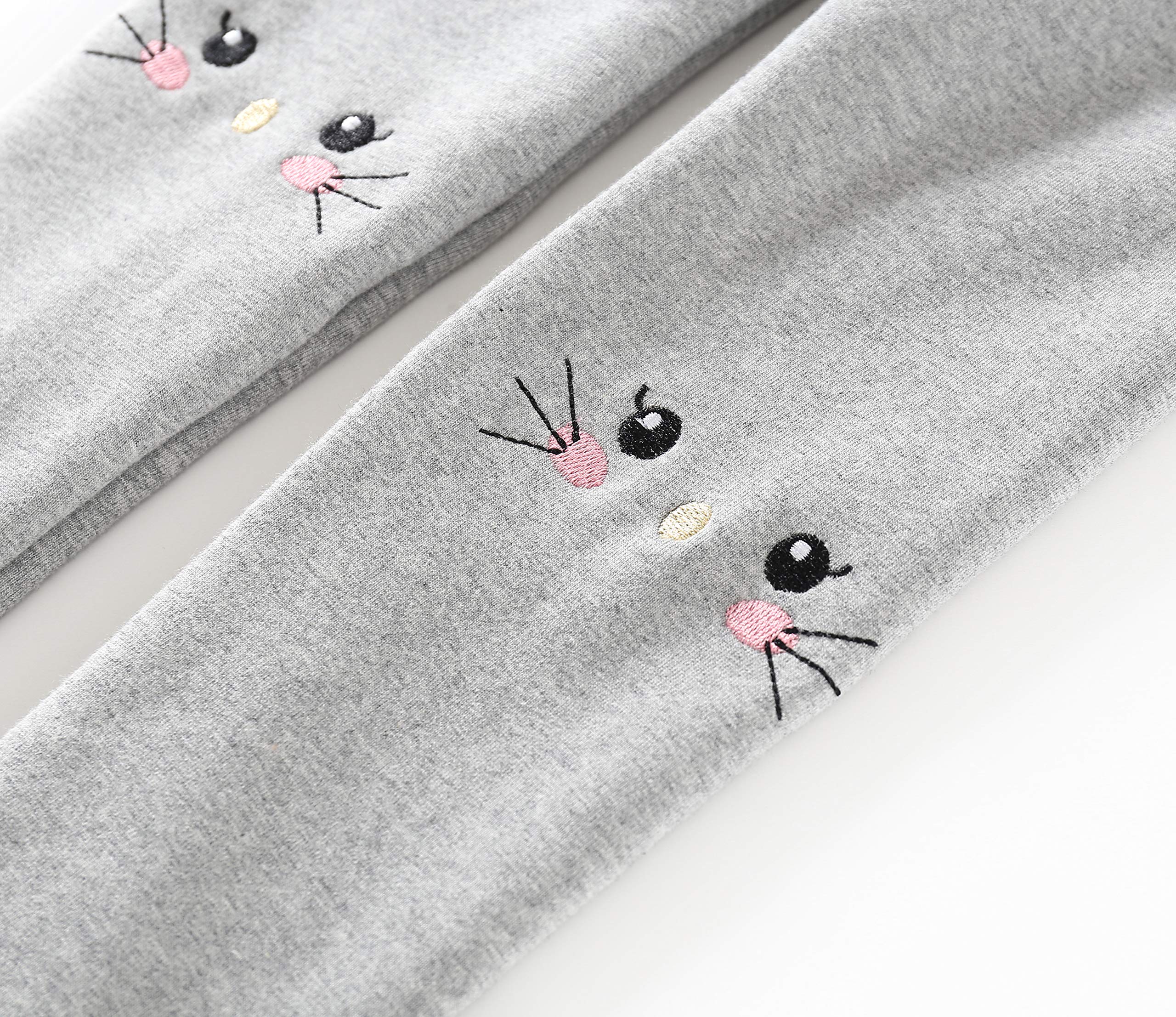 IRELIA Winter Girls Cotton Fleece Lined Leggings Pants Light Grey M