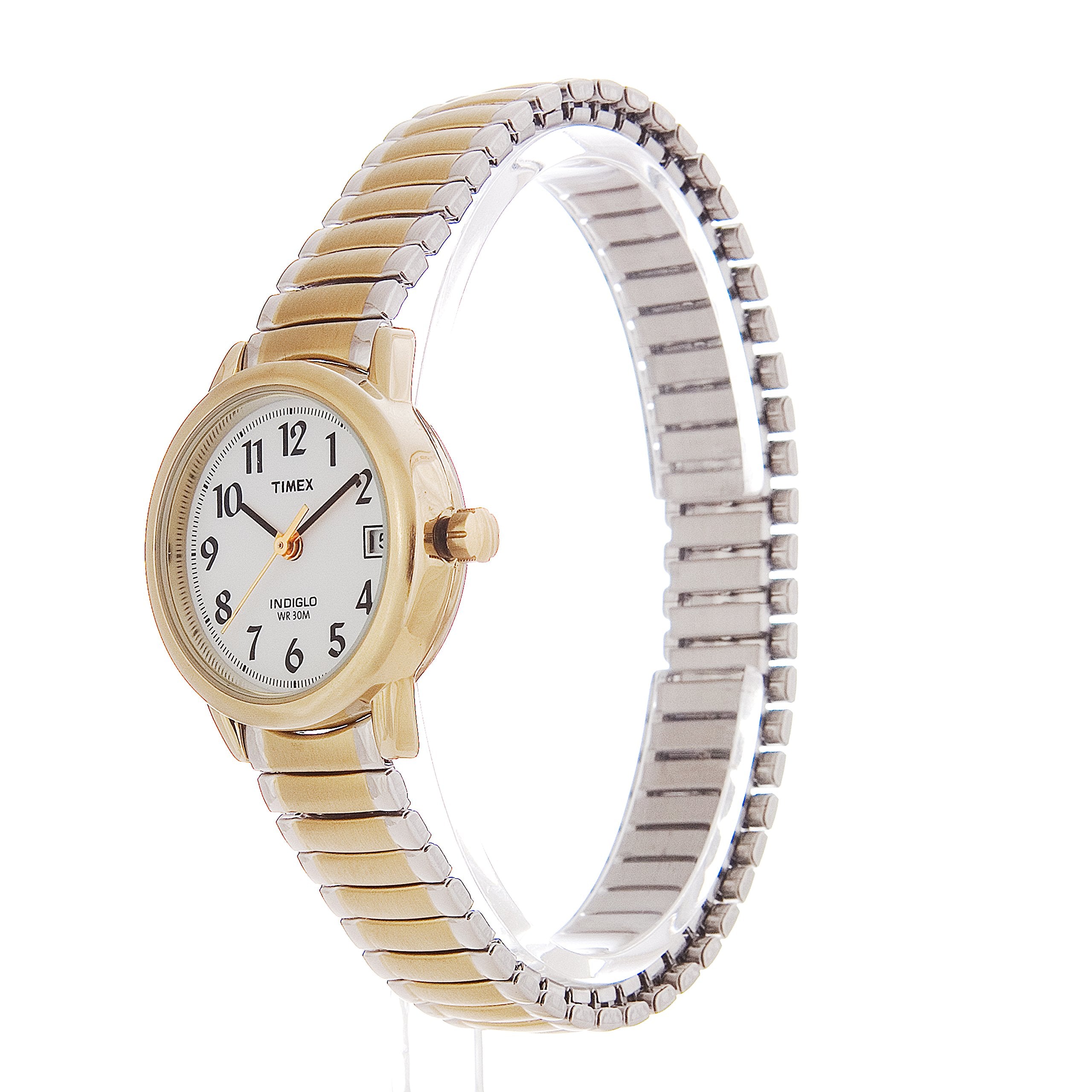 Timex Women's Easy Reader 25mm Watch - Two-Tone Case White Dial with Expansion Band