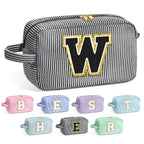 YOOLIFE Travel Monogram Initial Makeup Bags - Cosmetic Toiletry Bag Pouch Makeup Case for Mom, Best Friend, Teacher - Birthday G