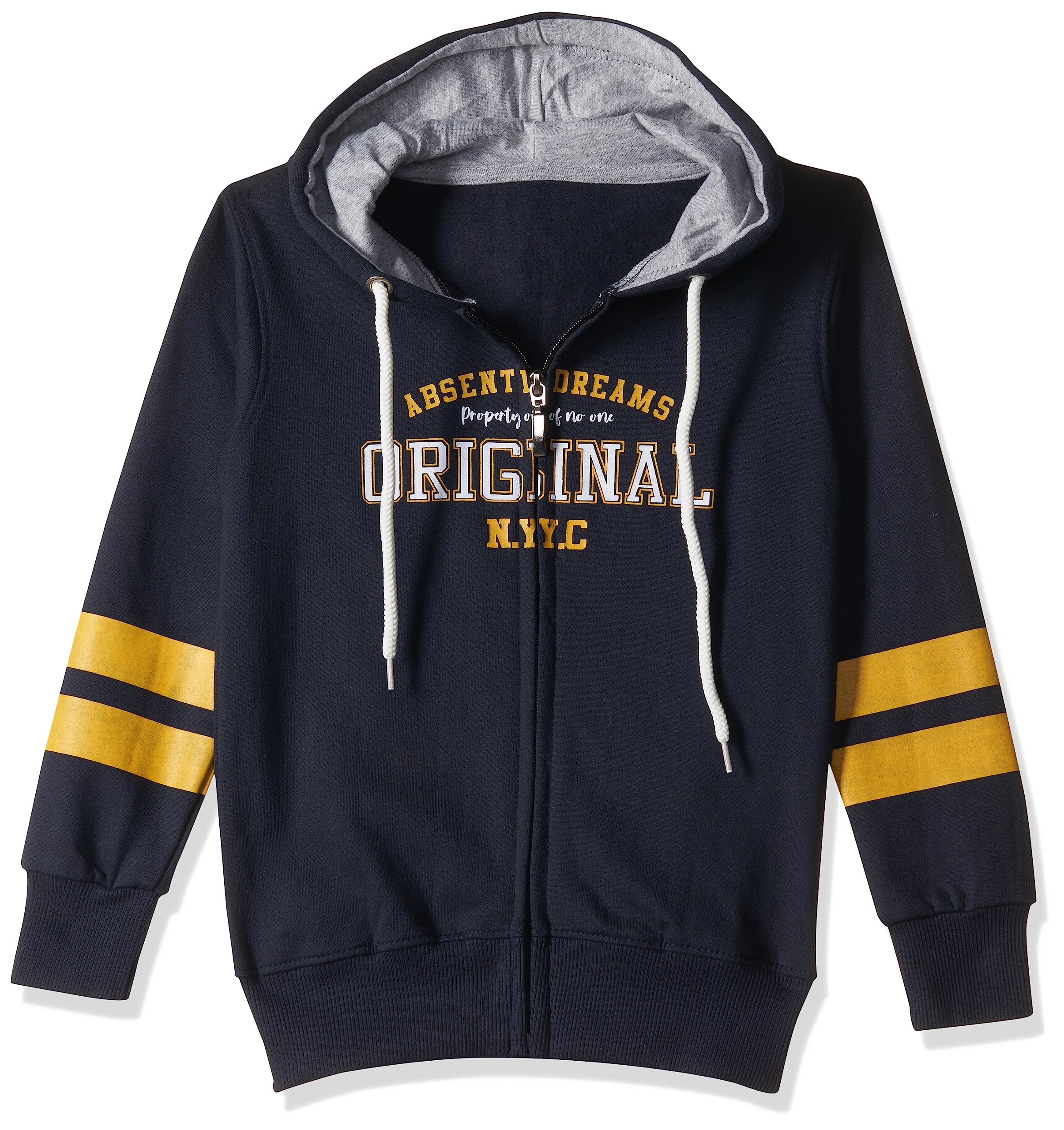 T2F Cotton Hooded Neck Regular Fit Sweatshirt (Boys-SS_35_Navy_9-10 Years)