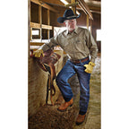 Wrangler mens Cowboy Cut Western Long Sleeve Snap Firm Finish work utility button down shirts, Red, 3X-Large US