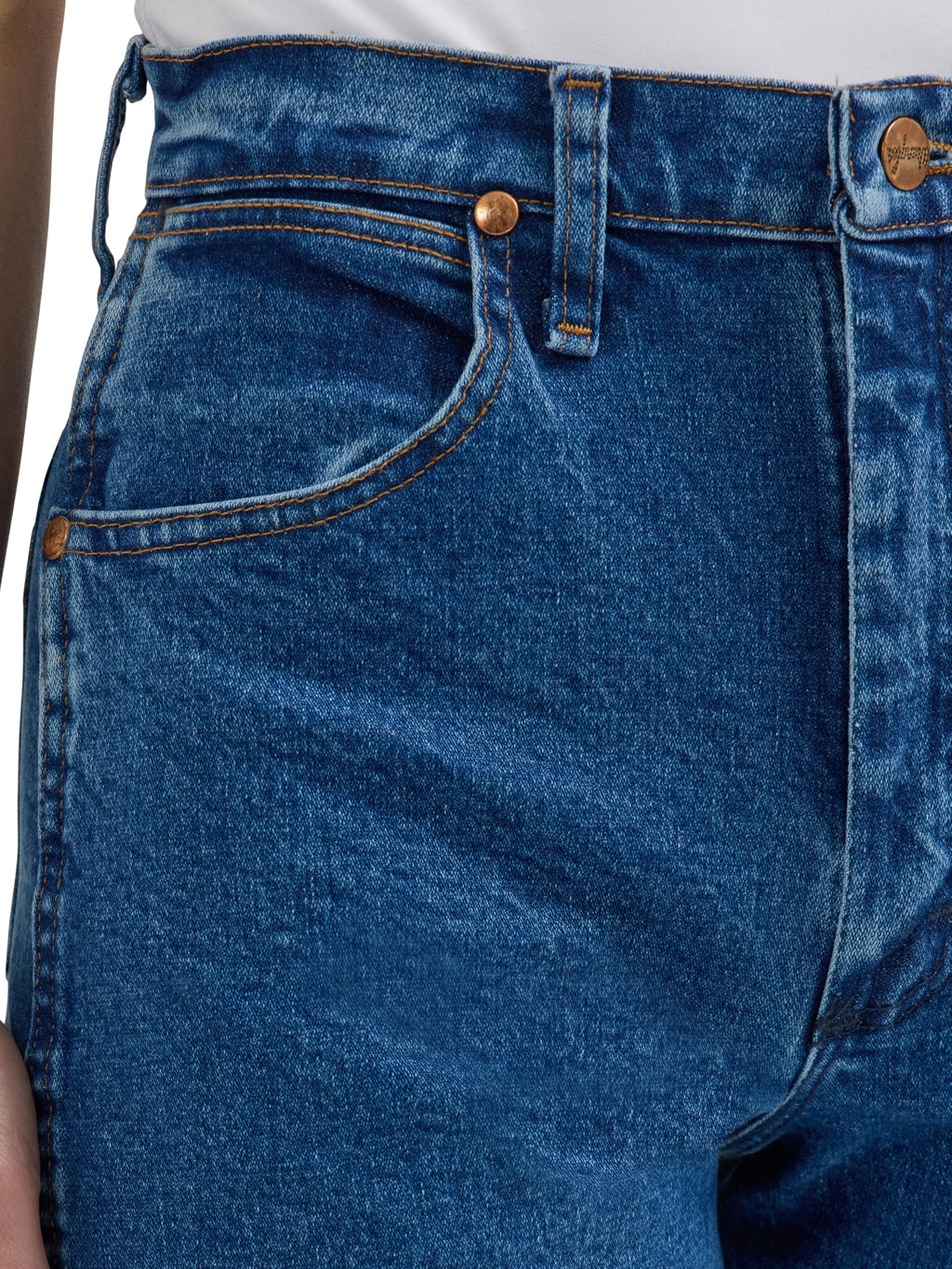 Wrangler Women's Cowboy Cut High Rise Slim Fit Tapered Leg Jean, Stonewash, 11-32