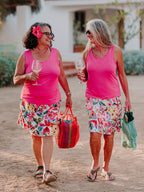 RipSkirt Hawaii | Length 2 with Pockets | Quick Wrap, Quick Dry, Travel Skirt with Side Pockets (8-10, Wildflower Watercolor)