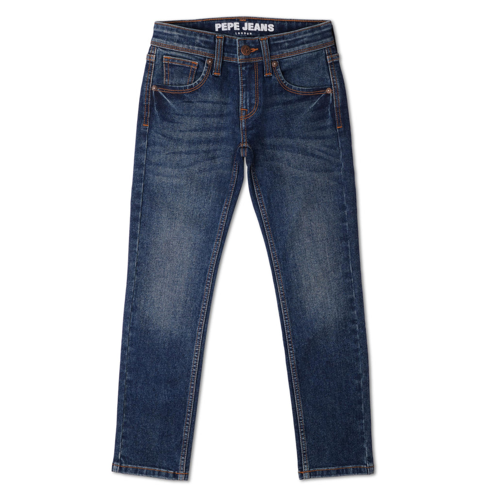 Boys Blue Mid Rise Slim Fit Jeans