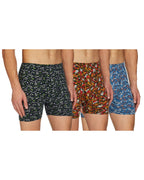 RUPA FRONTLINE Printed Trunk for Men, 100% Cotton Material, Inner Elastic, Pack of 3 Assorted