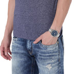 Emporio Armani Men's Chronograph Stainless Steel Quartz Watch with Stainless-Steel Strap, Silver, 22 (Model: AR11132)
