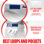 Franklin Sports Youth Baseball + Softball Pants - Knee High Grey Baseball Pants for Kids - Boys + Girls Knicker Style Bottoms wi