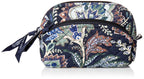 Vera Bradley Women's Cotton Mini Cosmetic Makeup Organizer Bag, Java Navy Camo - Recycled Cotton, One Size
