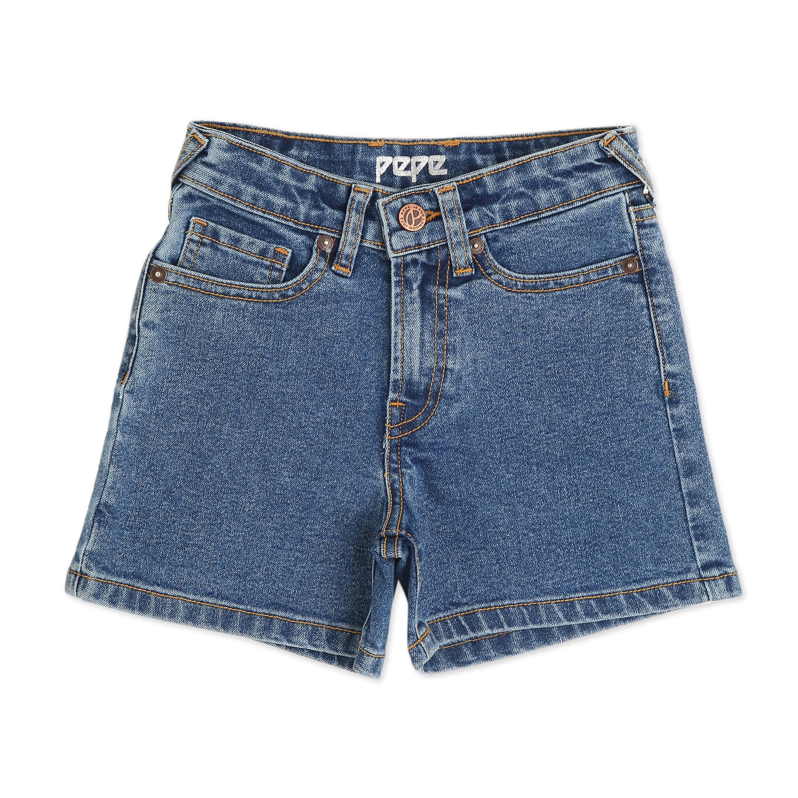 Pepe Jeans GirlS Chino Shorts (Pg800848Q03_Dark Wash