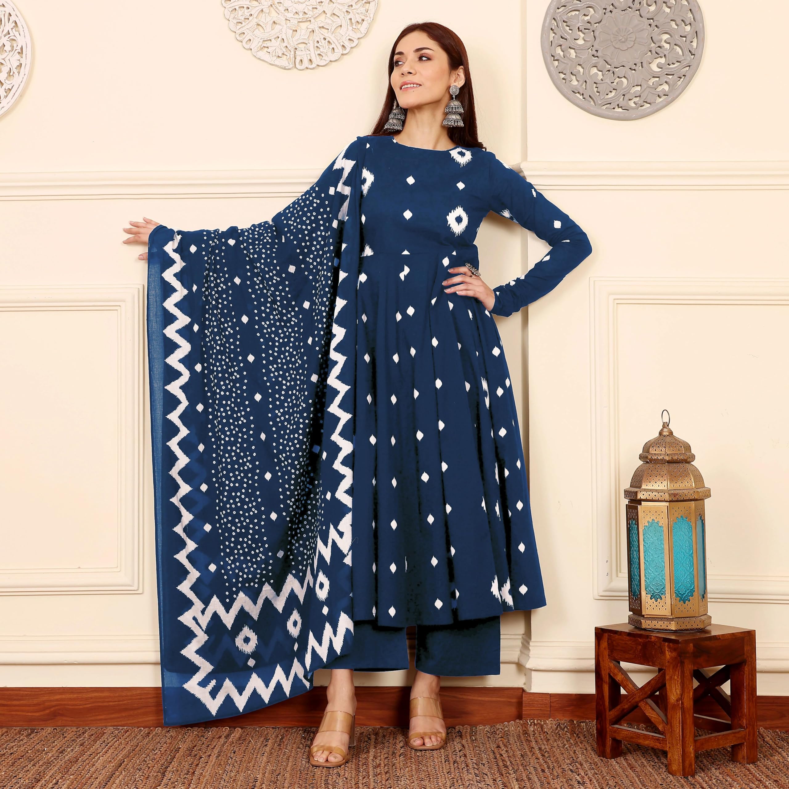Anni Designer Women'S Rayon Viscose A-Line Printed Kurta With Pant & Dupatta