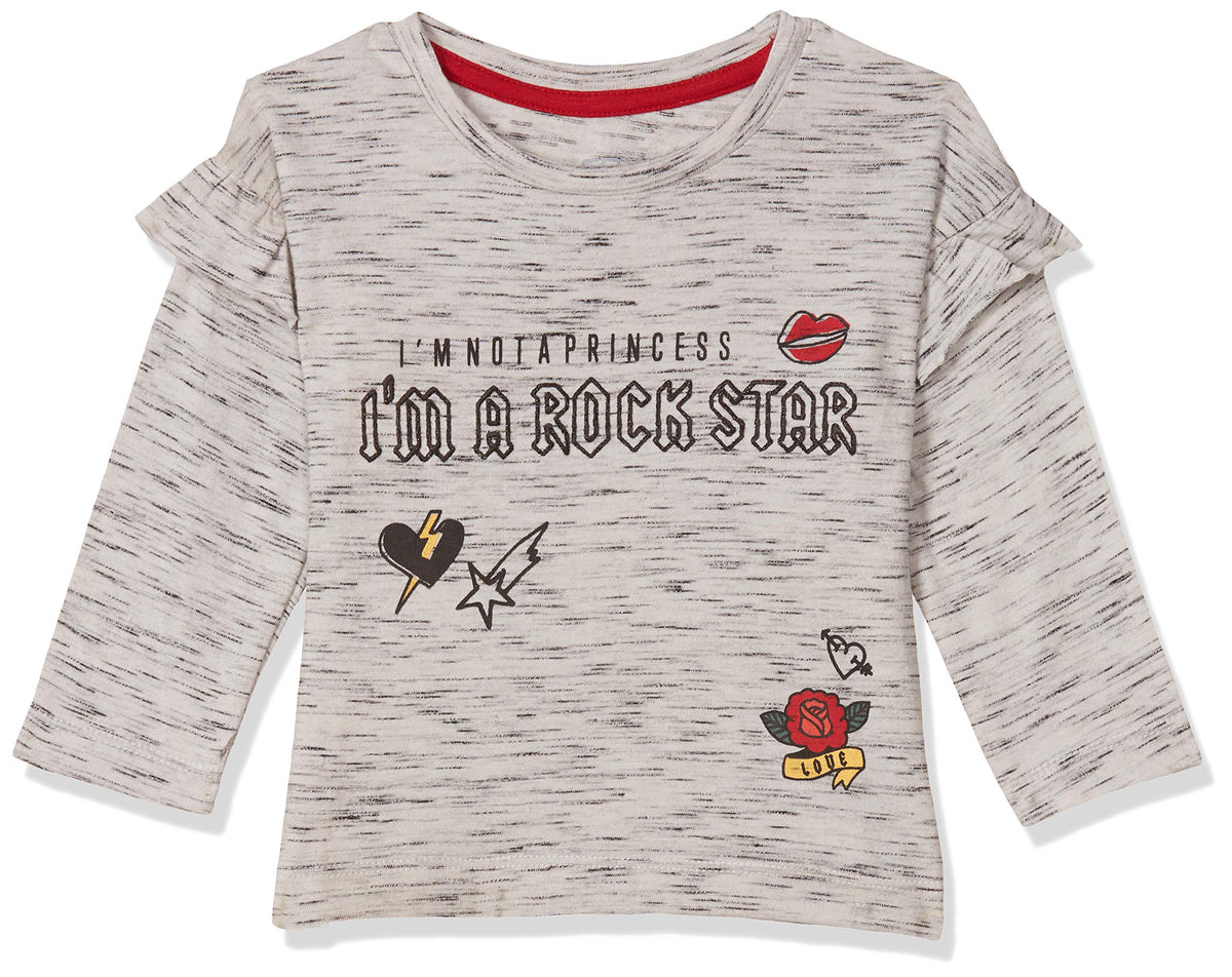 Fox Baby Girl Regular Tshirt (638507_STONE Slab_612) 46362