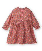 Bow detail fit and flare dress Rust