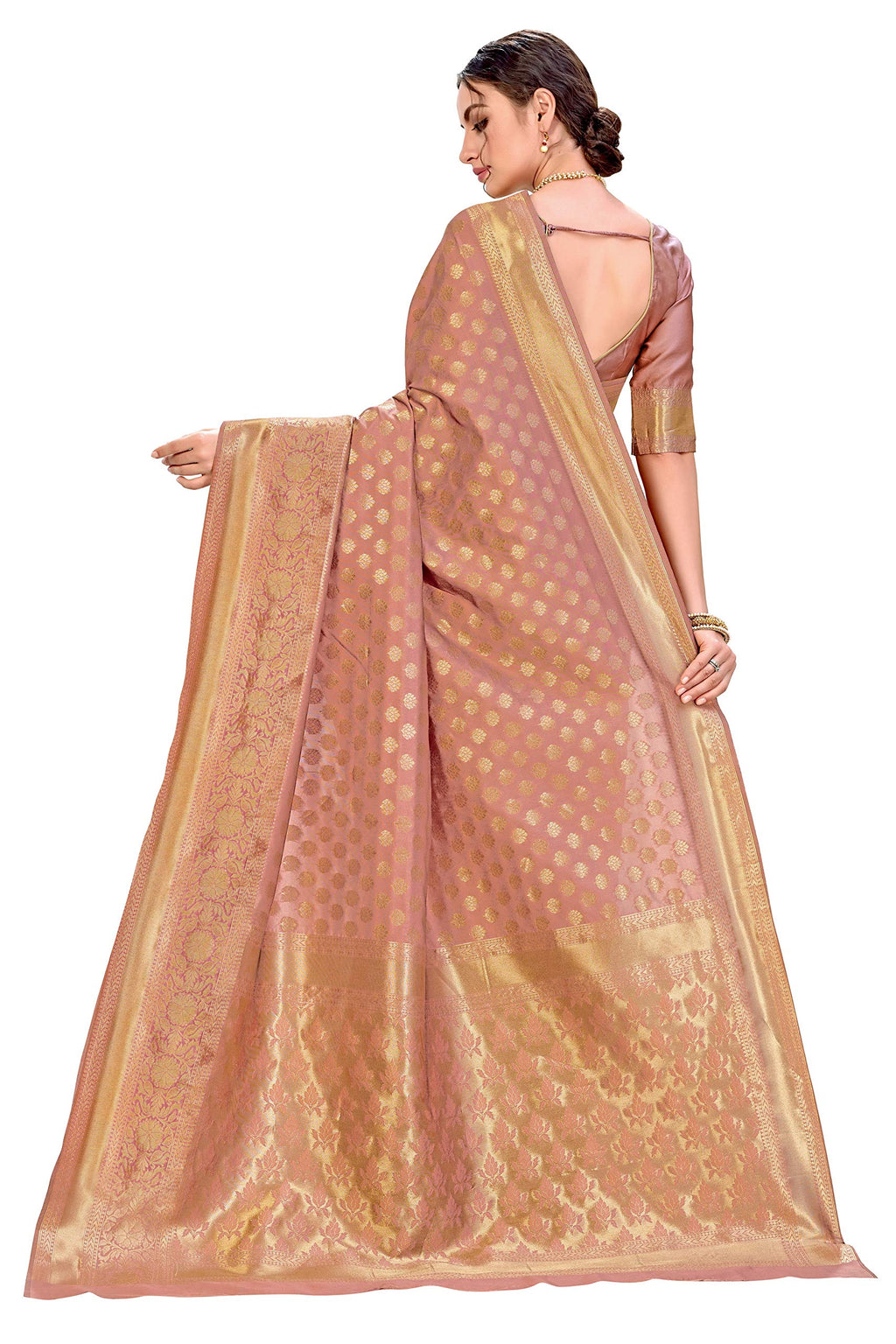 Glory Sarees Womens kanchipuram Art Silk Saree With Blouse Piece