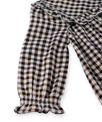 Beebay Kids Girls Yoke Frill Gingham Dress Black/White