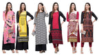 ANNI DESIGNER Women's Crepe Straight Printed Kurta Pack of 6 (Crepe Combo-6_99_M_Newly_Multicolor_Medium)