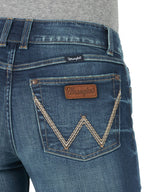 Wrangler Women's Retro Mae Mid Rise Stretch Boot Cut Jean, Vivianna, 7W x 34L