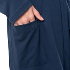 Fruit of the Loom Women's Breathable Tank Top, Pant, and Cardigan Sleep Set, Midnight Blue, Medium