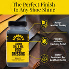 Fiebing's Leather Sole & Heel Black Edge Dressing (4 oz) - High Gloss Shoe Dressing for Leather Soles and Heels - Provides a Pro