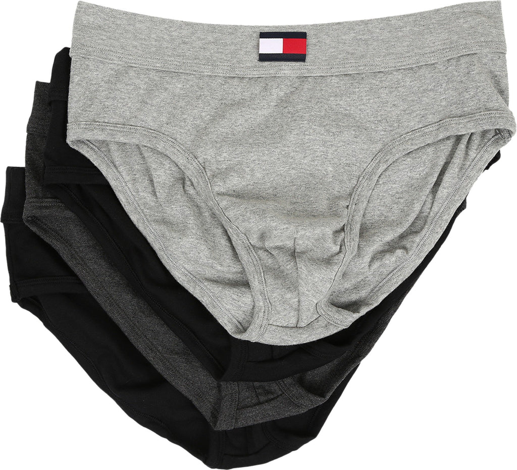 Tommy Hilfiger Men's Cotton Hip Brief, Black, Medium (Pack of 4)