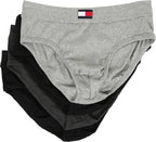 Tommy Hilfiger Men's Cotton Hip Brief, Black, Medium (Pack of 4)