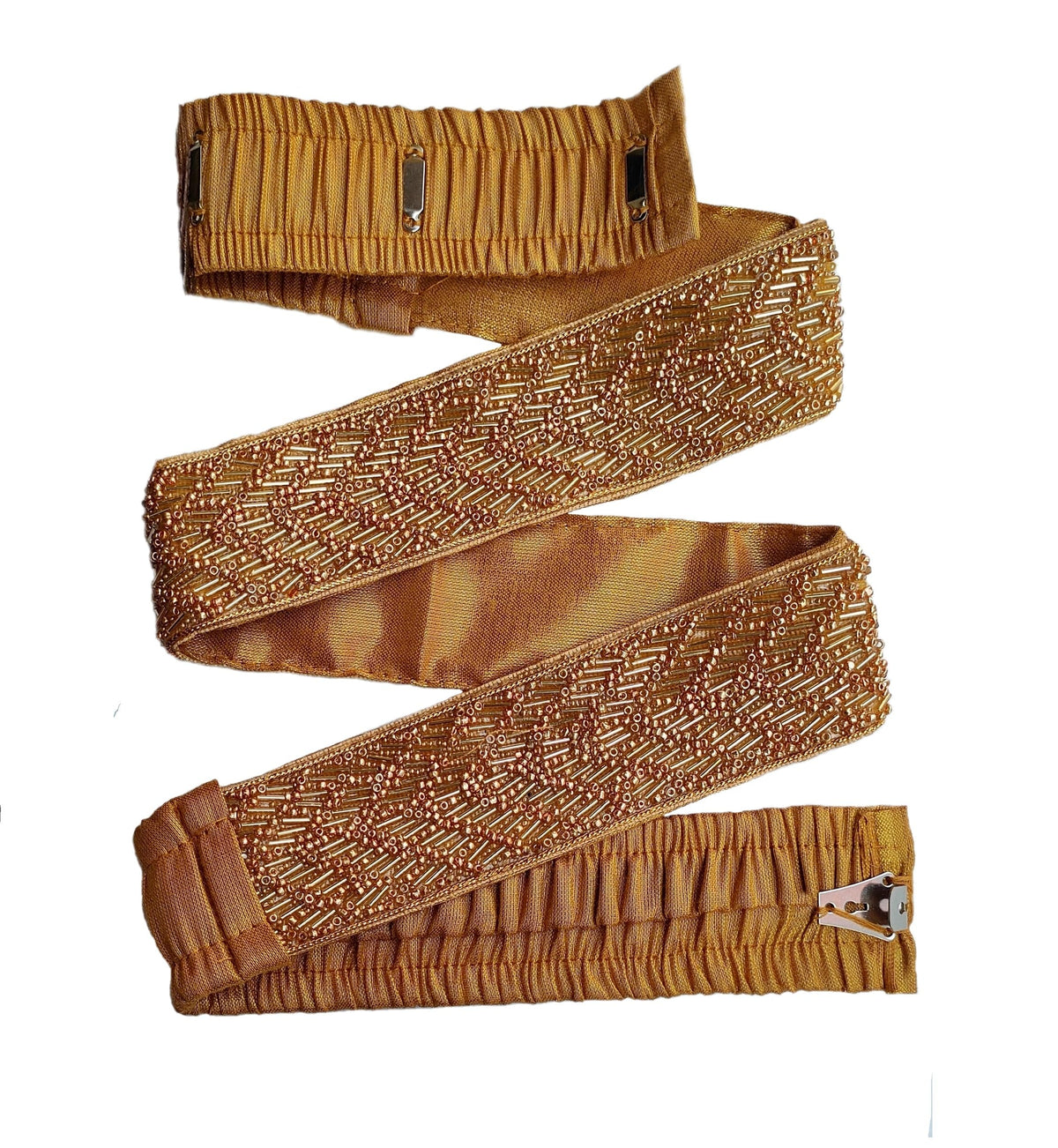 Vama Womens Fabric Maggam Aari Work Vaddanam Waist Strap Hip Belt Sontada Patti Kamarband Kamarpatta For Saree & Dresses (Kamar  36