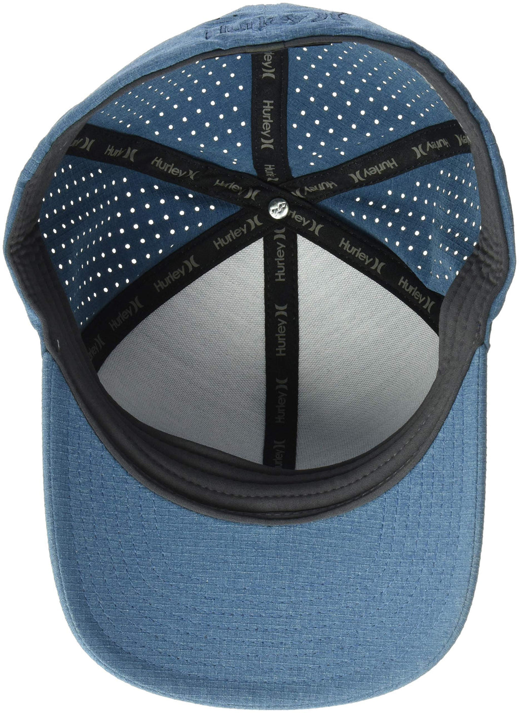 Hurley Mens Hat - Phantom Flexfit Fitted Baseball Cap, Size Small-Medium, Coastal Blue