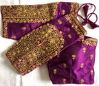 Vihu Fashion WomenS Flower Embroidery Sleeves Cut Work Readymade Saree Blouse