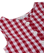Beebay Kids Girls Y/d Check Button Through Dress Red