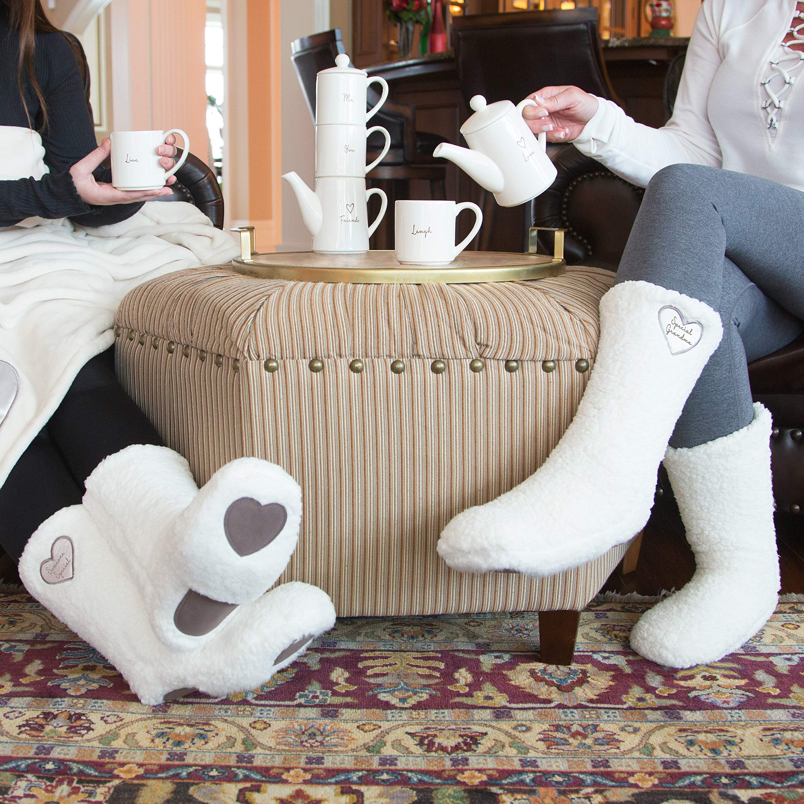 Pavilion 137589 Womens Sherpa Slipper Socks - Special Grandma