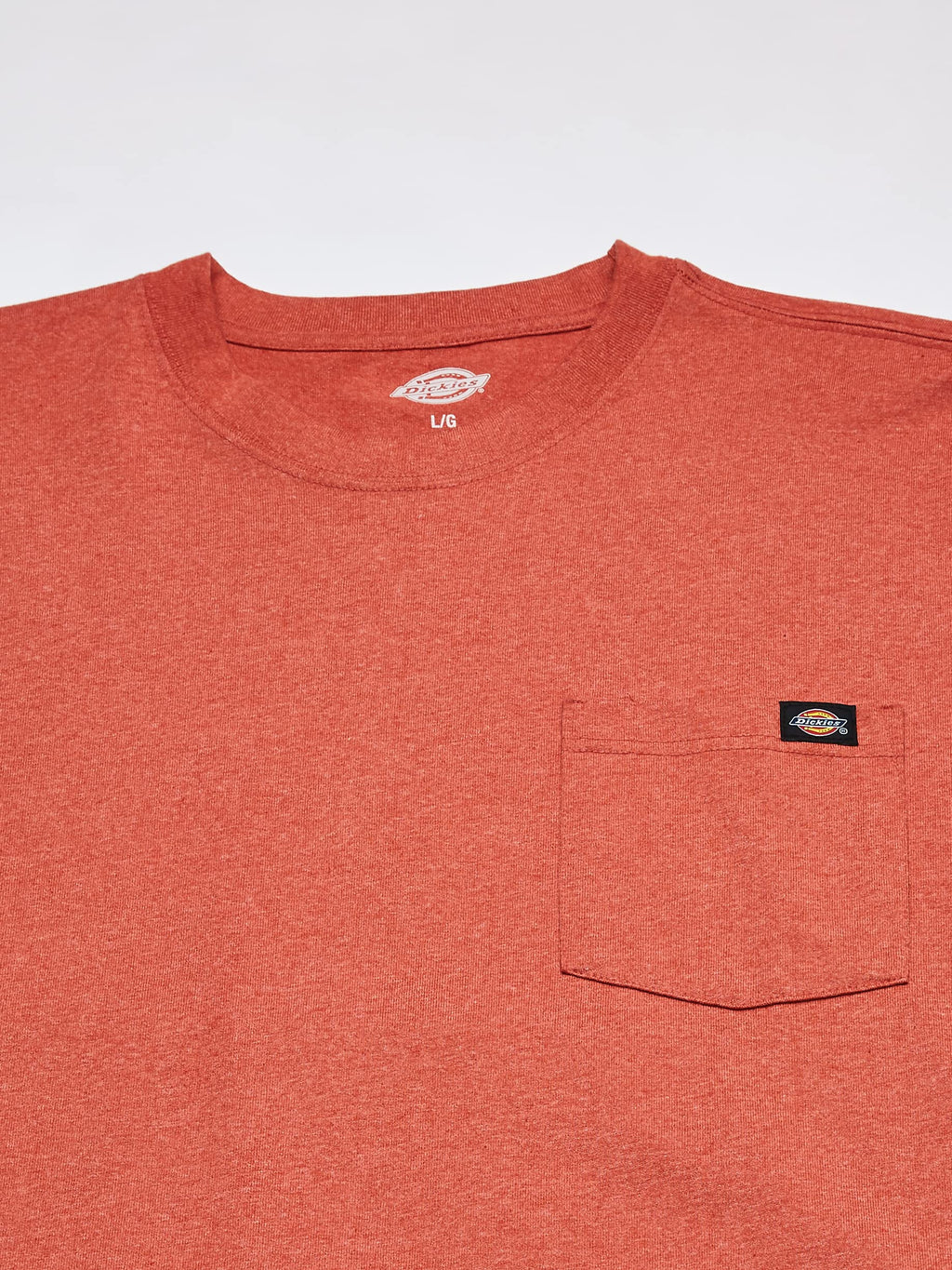 Dickies mens Heavyweight Crew Neck Short Sleeve Tee Big-tall T Shirt, Rustic Red Heather, Large Tall US