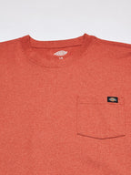 Dickies mens Heavyweight Crew Neck Short Sleeve Tee Big-tall T Shirt, Rustic Red Heather, Large Tall US