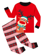 Family Feeling Baby Girls Boys Long Sleeve Christmas Pajamas Sets 100% Cotton Pyjamas Toddler Infant Kids 12-18 Months Reindeer