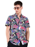 Ketch MenS Paisley Regular Fit Shirt (Khsh001635_Multi Color