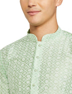 Be Active MenS Traditional Embroidered Lucknowi Full Sleeves Kurta || Cotton Kurta For Men || Men Kurta For Wedding || Kurta Fo