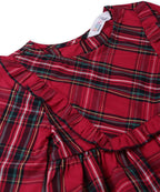 Beebay Kids Girls Tartan Checks Yoke Dress RED
