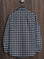 Noble Monk MenS Regular Long Sleeve Cotton Check Shirt | Casual Shirt With Spread Collar
