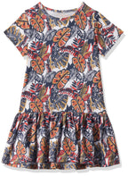 T2F Girls Cotton A-Line Knee-Length Casual Dress