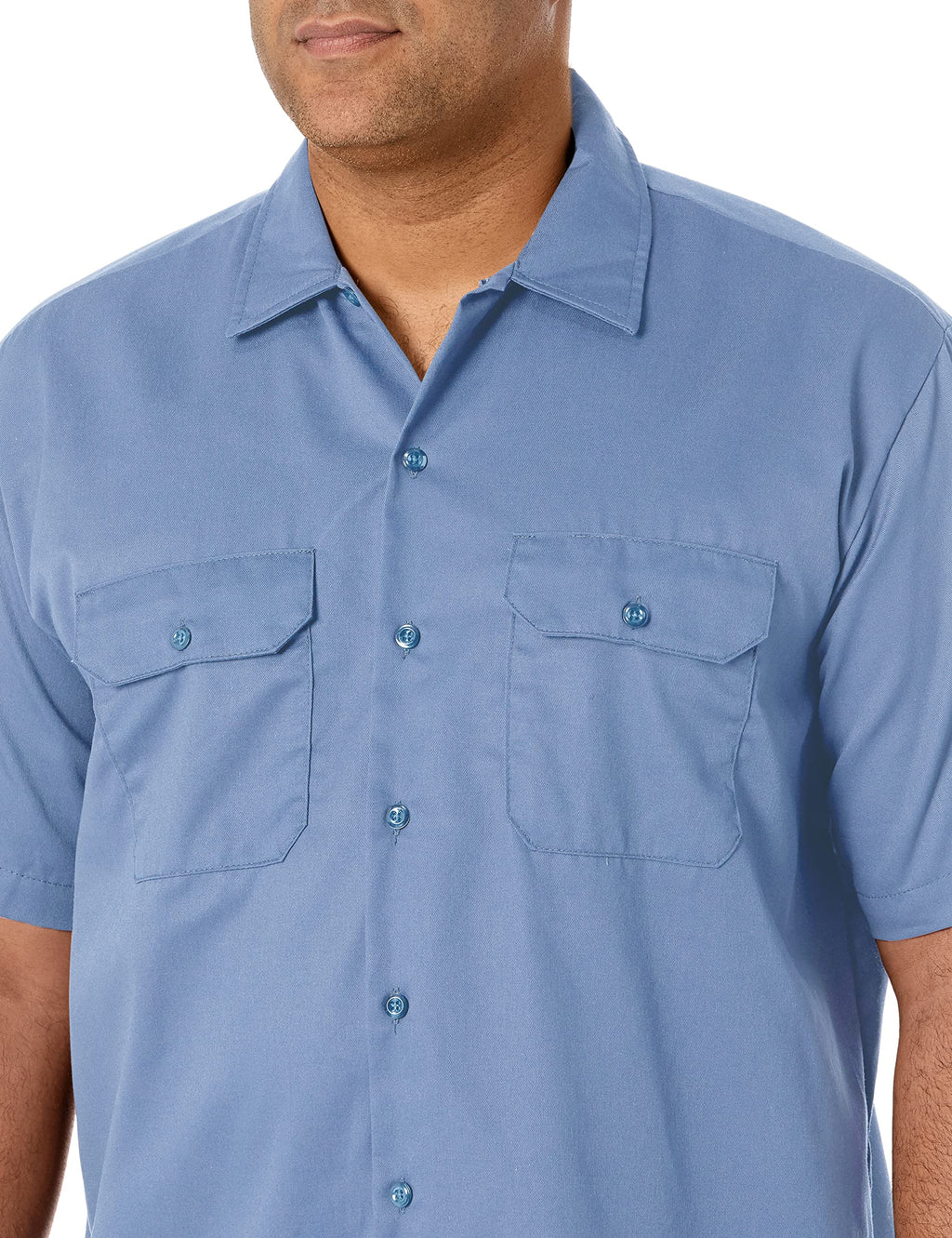 Dickies Shirts: Gulf Blue Short Sleeve Work Shirt 1574GB (XL)