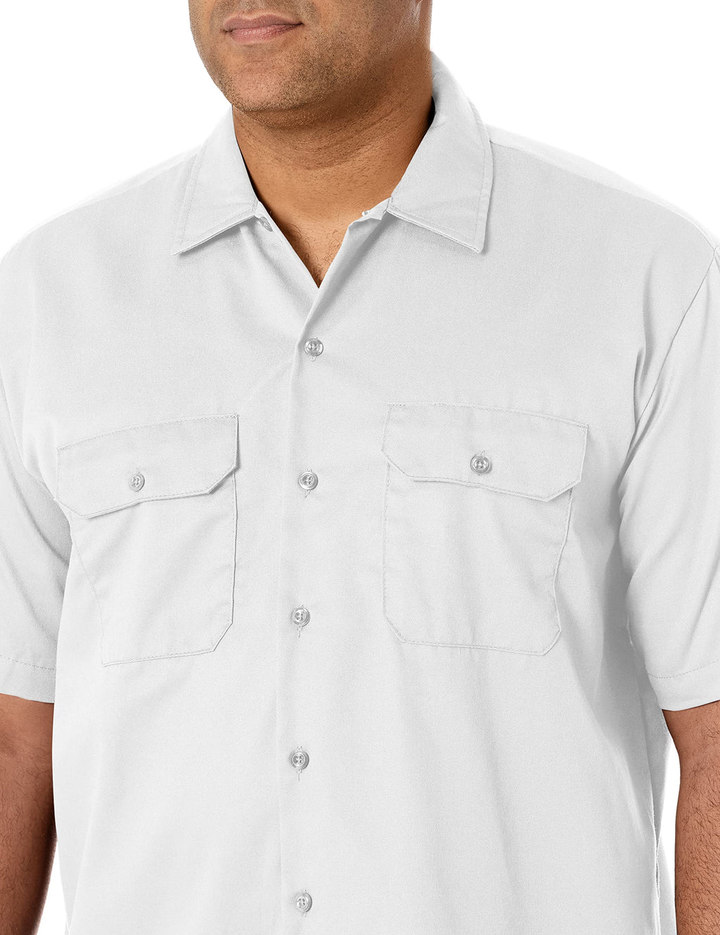 Unisex Short-Sleeve Work Shirt - BLAcK - S(D0102H7MF1J)