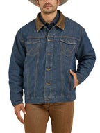 Wrangler Men's Style Cowboy Cut Western Lined Jacket, Denim/Blanket, XX-Large