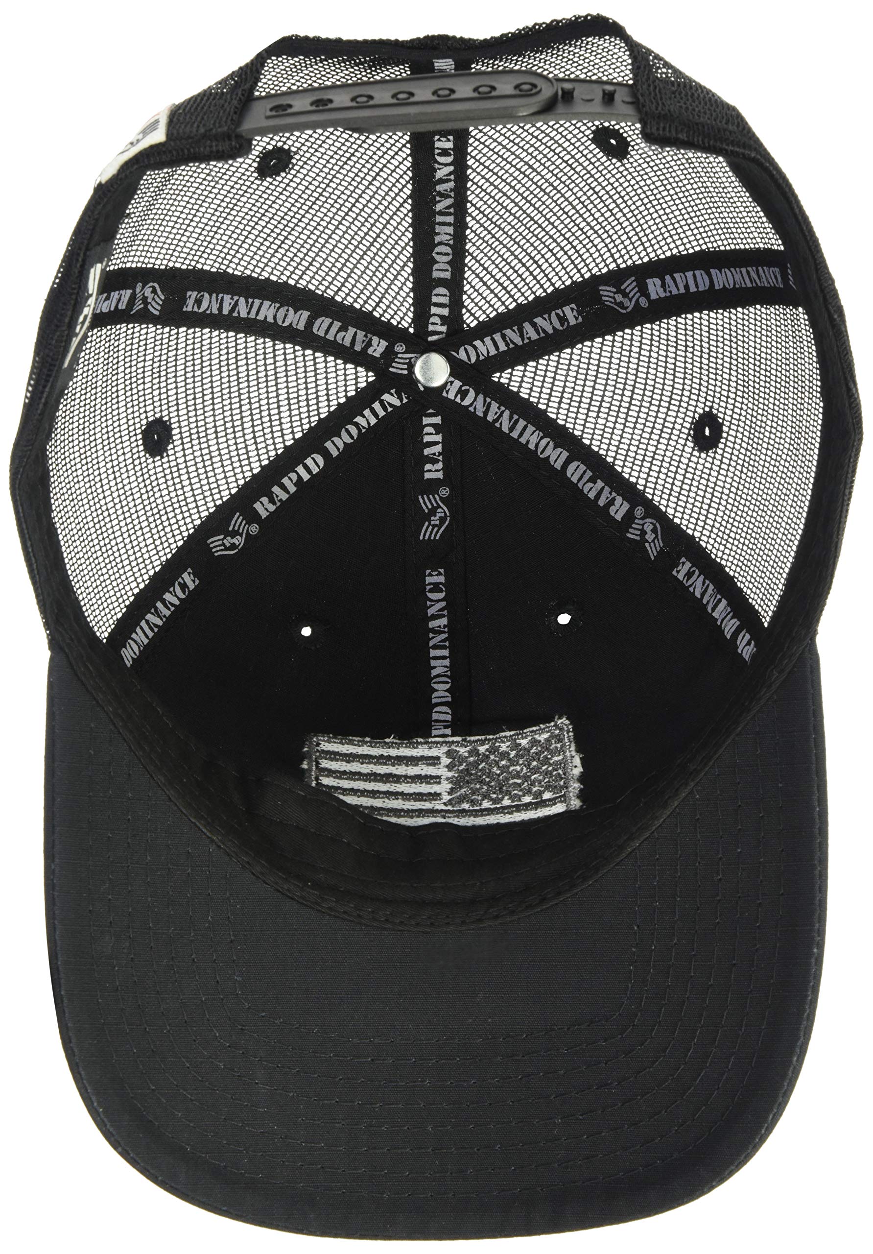 Ripstop Trucker Cap, USA Flag, Black