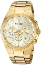 Citizen Quartz Mens Watch, Stainless Steel, Classic, Gold-Tone (Model: AN8172-53P)