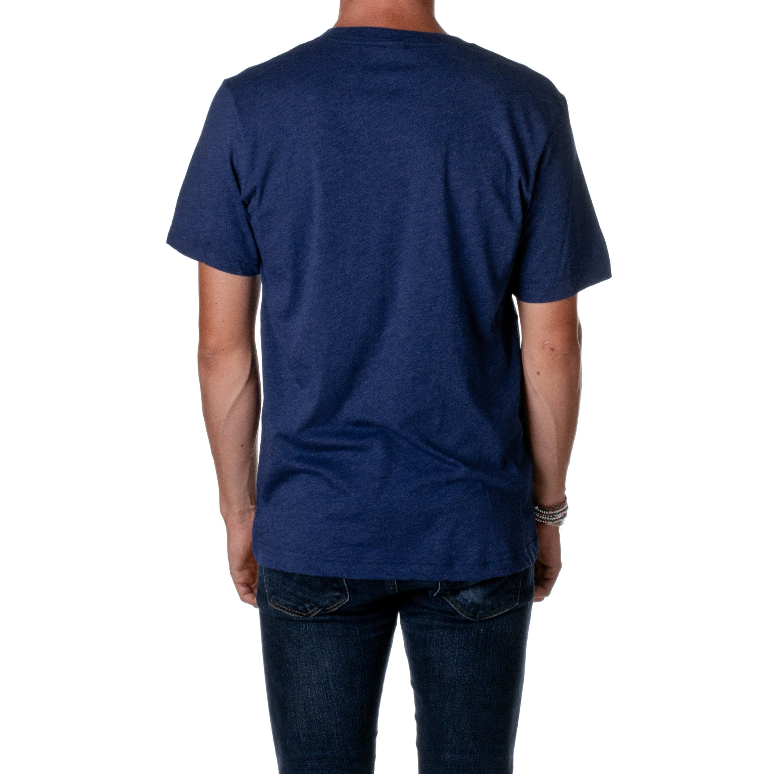 Unisex Triblend V-Neck T-Shirt - BLUE TRIBLEND - S(D0102H7W72T)