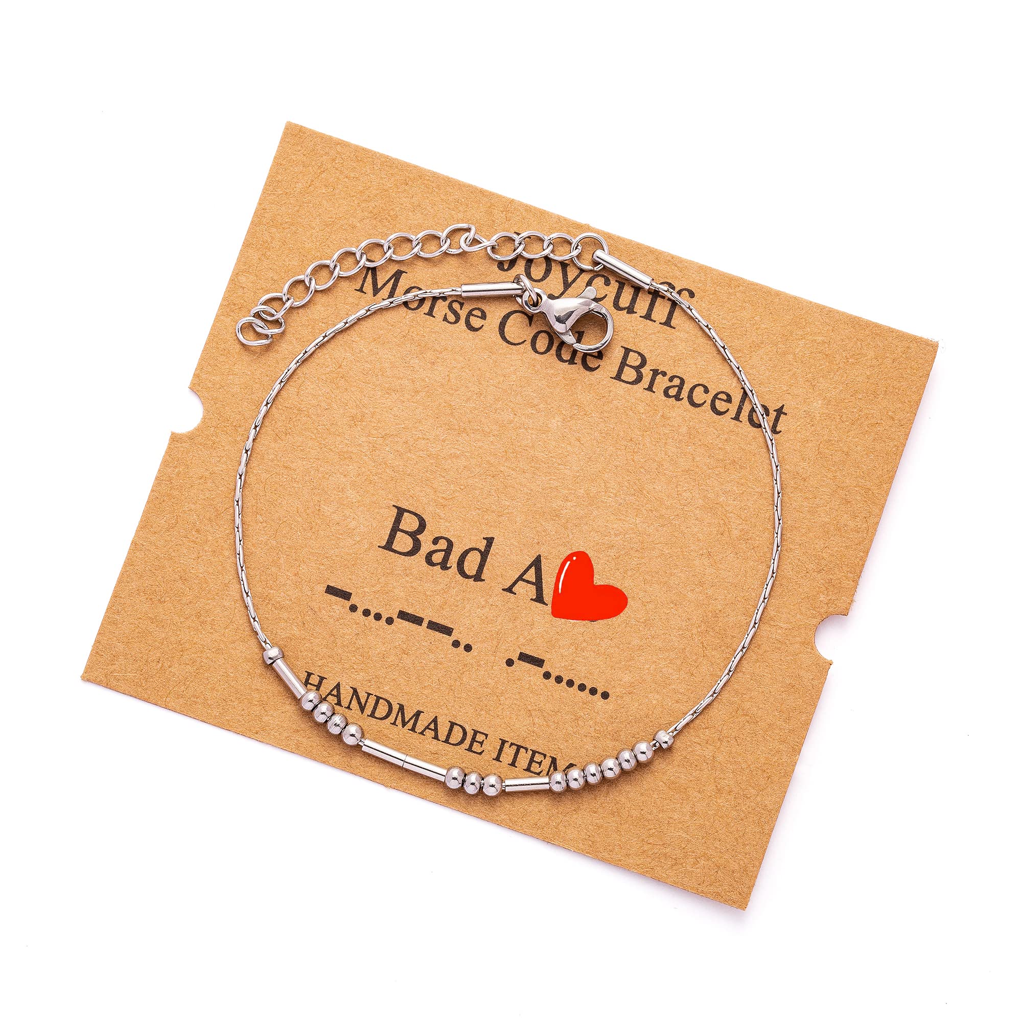 JoycuFF Morse Code Bracelets for Wife Girlfriend Mom Daughter Sister Christmas Gifts for Best Friend Friendship Inspirational En